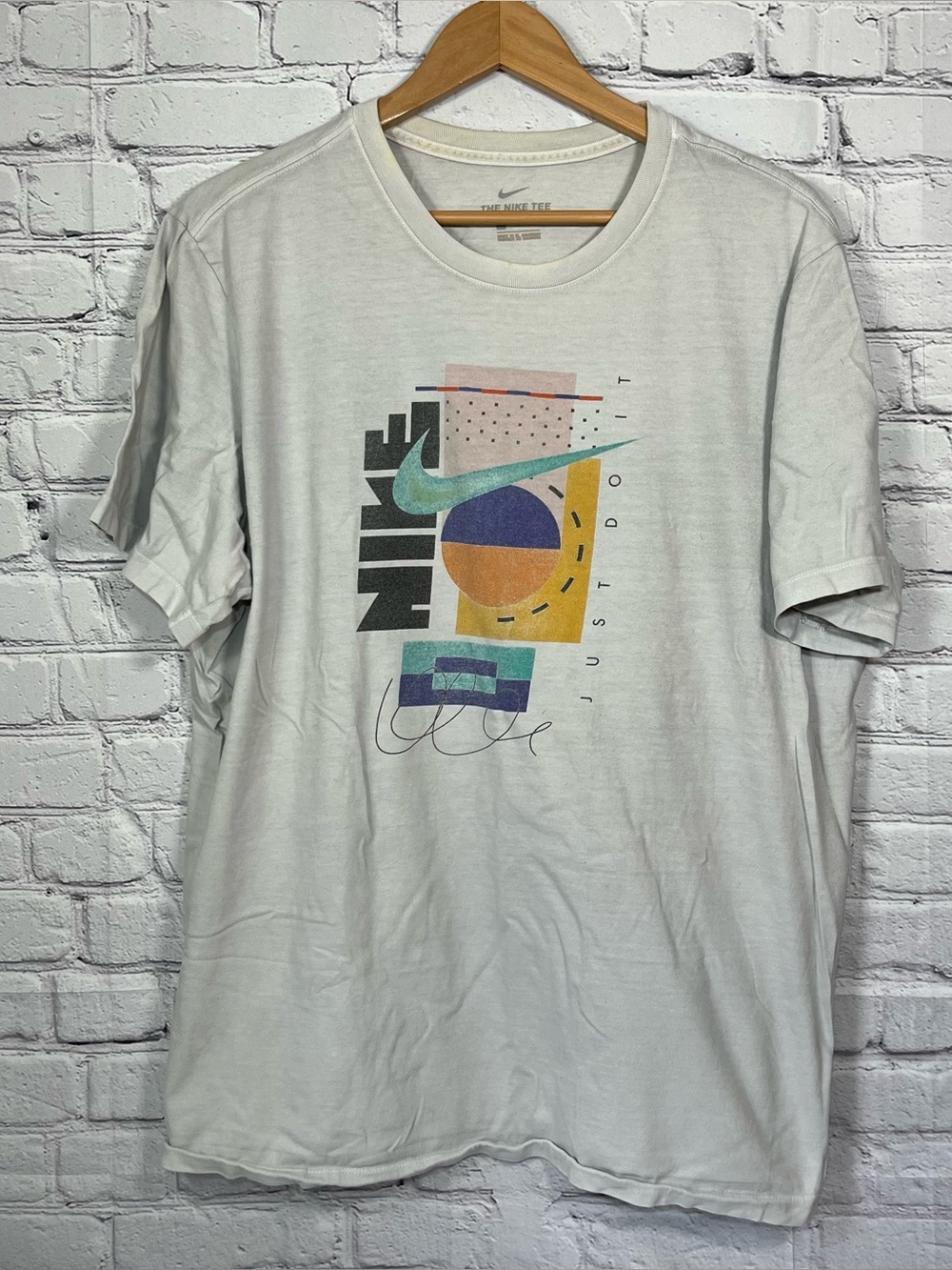 Nike Just Do It Graphic T Shirt Mens Size XL Gray